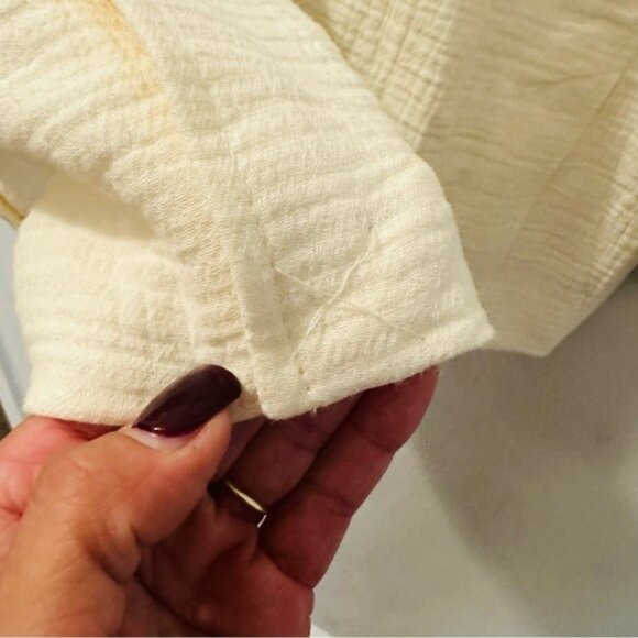 Madewell Cotton-Linen Relaxed Larsen Blazer in a cream color Size Large NWOT - Picture 8 of 15